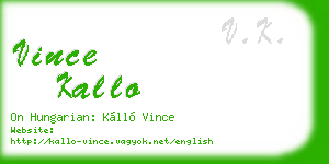 vince kallo business card